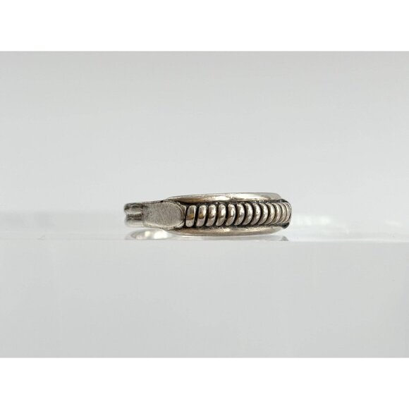 Coil Vintage Geometric Style Flat Sided 925 Sterling Silver Vintage Ring - sz 9 - Picture 3 of 16